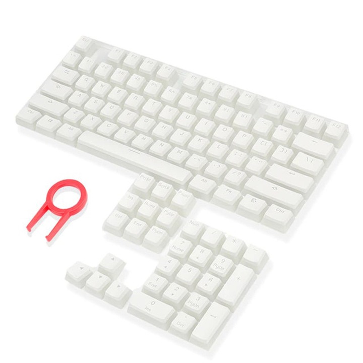 Taste de schimb pentru tastatura mecanica Redragon Scarab Pudding albe