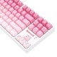 Tastatura gaming mecanica Redragon Cass iluminare RGB alba cu roz