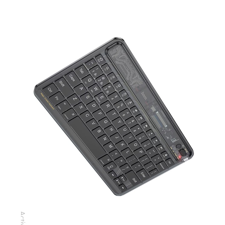 Tastatura wireless iluminata LED, Discovery Edition, 500 mAh, culoare negru