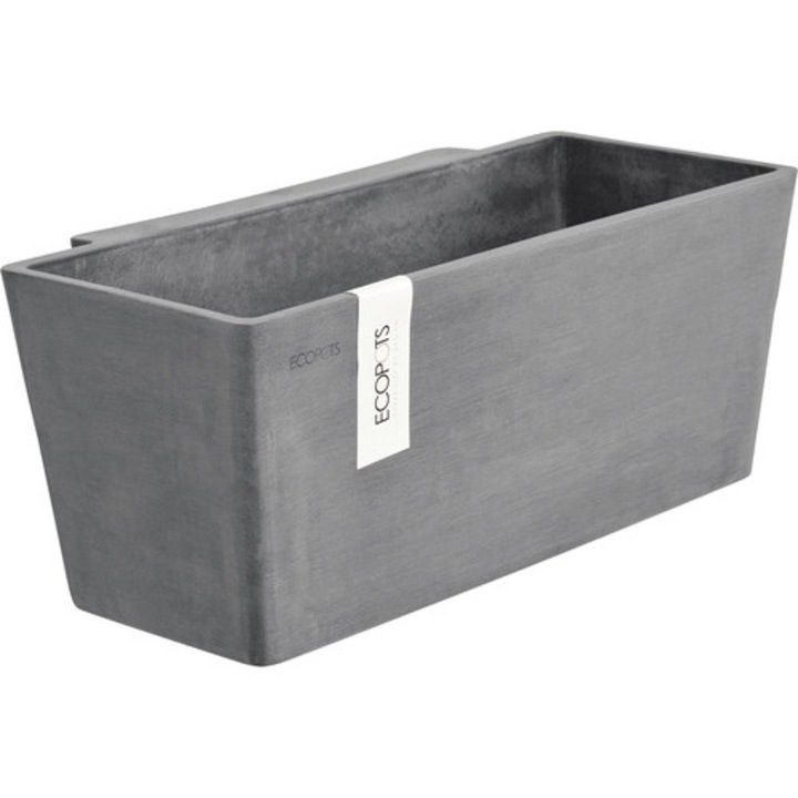 Jardiniera Ecopots Manhatten Wall Plastic 35x17, 4x15 Cm Gri