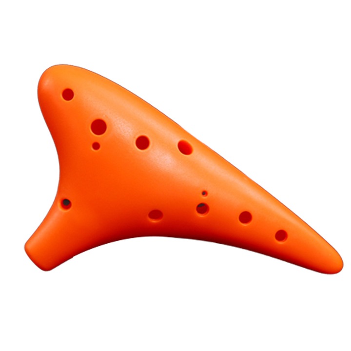 Alto Ocarina, AMRINUGL, műanyag, 12 lyuk, tiszta hang, narancs