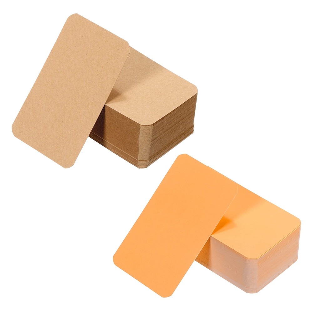 Set 2 cutii de cartonase, Cozevdnt, maroniu/portocaliu, 9.5x5.5x3