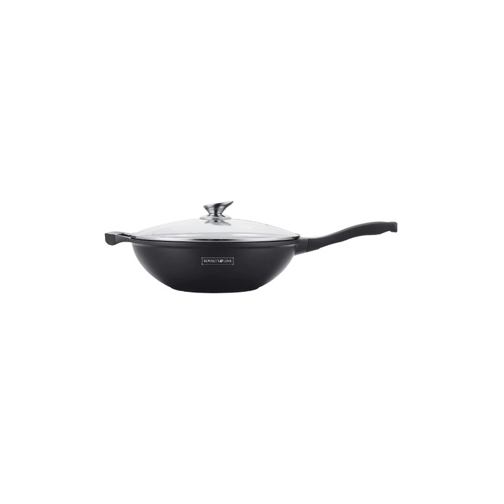 Wok serpenyő fedővel Royalty Line RL BW32-ML 32 cm