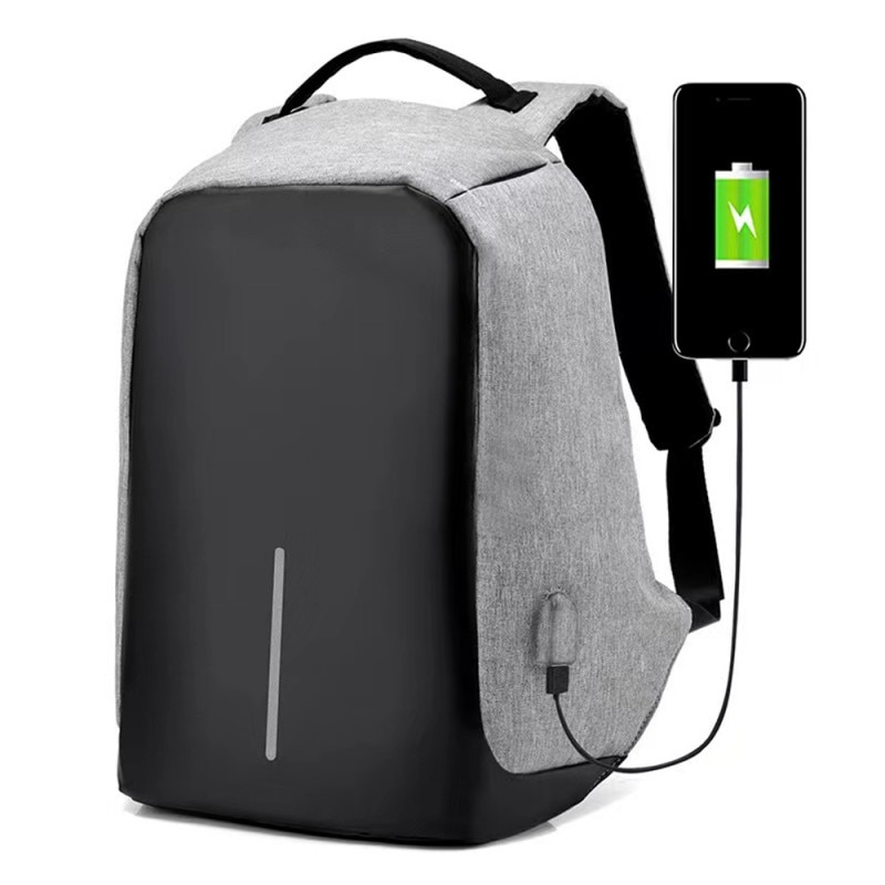 Rucsac BP-01 laptop 15.6", multifunctional, impermeabil, cu port de incarcare USB, 41X30X14 cm, Gri