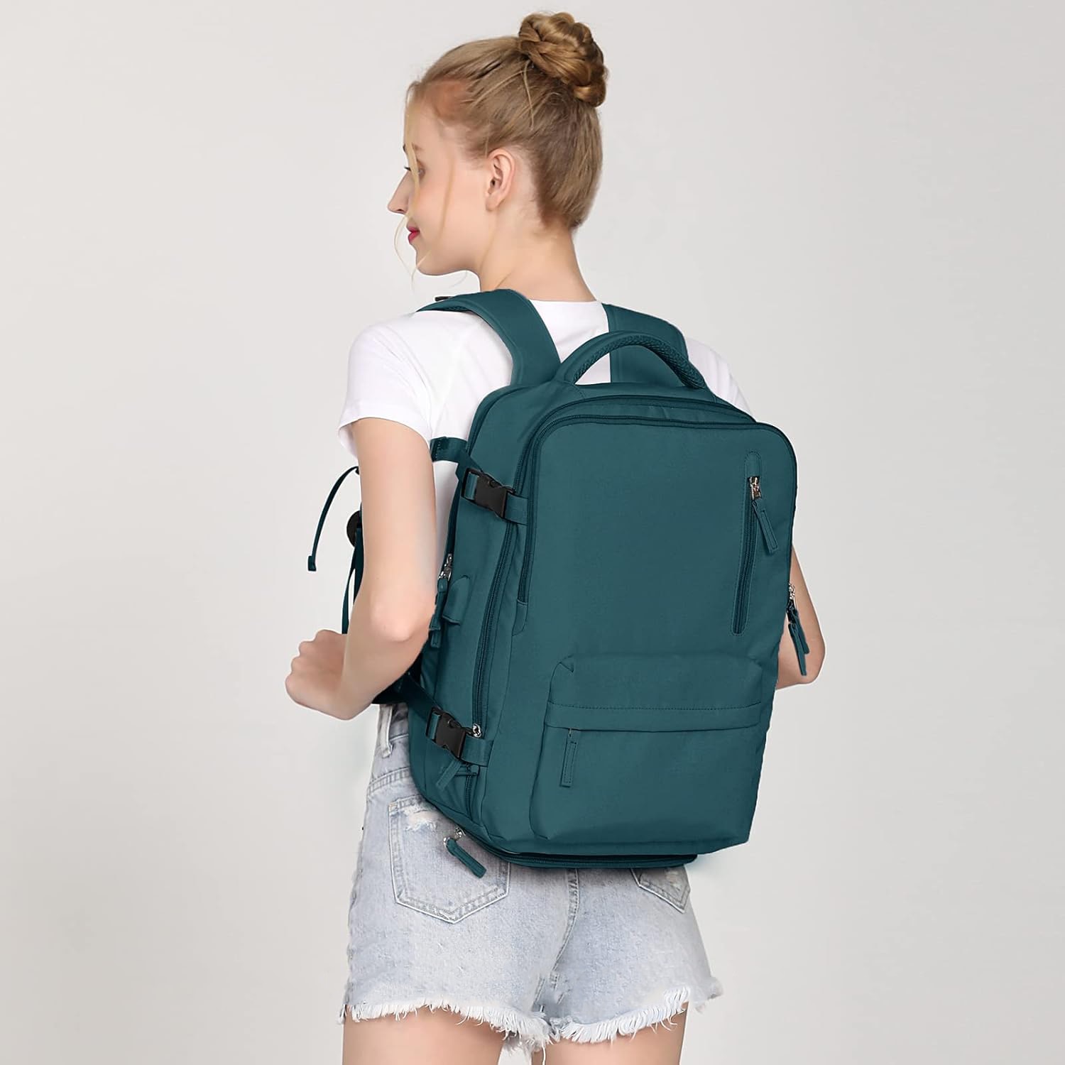 Rucsac Laptop, Calatorie, Multifunctional, 35 L, Impermeabil, 42x30x20 cm, Turcoaz inchis, OBRALIX®