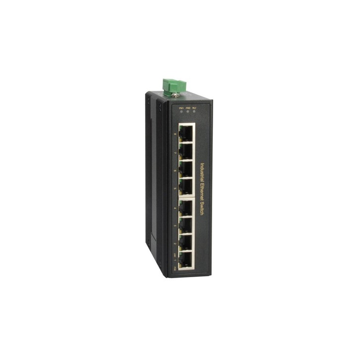 Switch industrial LevelOne IGP-0801, 8 porturi Gigabit, PoE, 126W