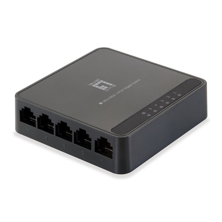 LevelOne GEU-0522 5-Port Gigabit Switch, Switch