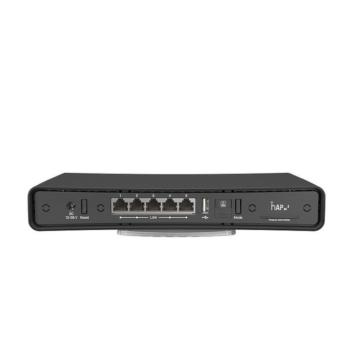 Mikrotik hAP ac3 LTE6 kit Dual-Band Vezetéknélküli/LTE Router, Router