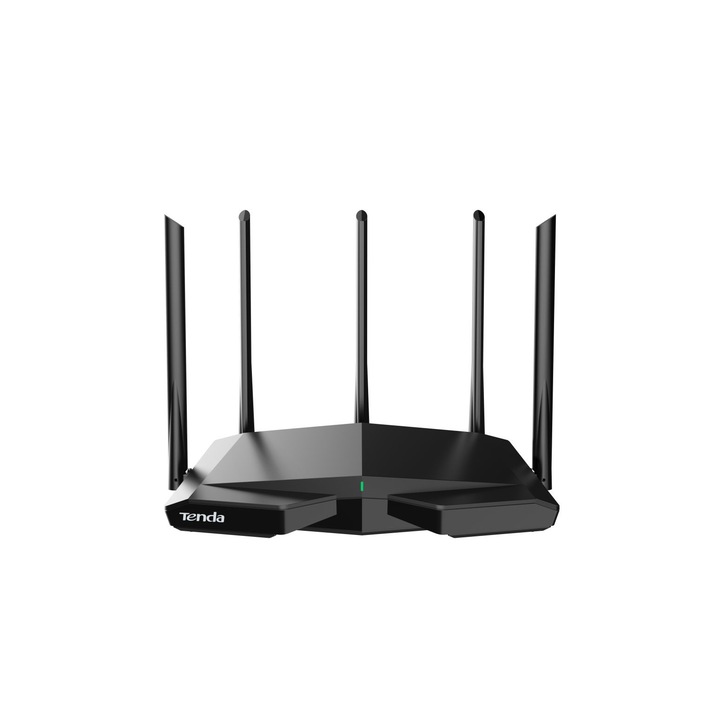 Рутер, Tenda, Gigabit Wi-Fi 6E, 1xWAN, 3xLAN, 861/2402/2402Mbit, 5700 MB/s, черен