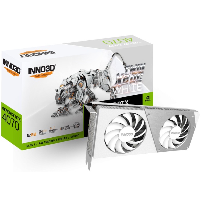 Видеокарта Inno3D, GeForce RTX4070, 12GB, Бяла
