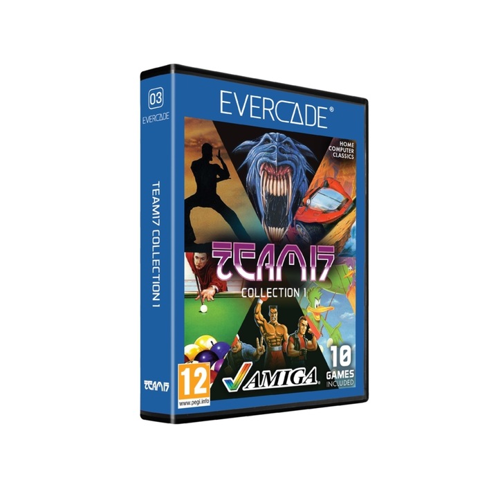 Evercade C3, Amiga Team 17, 12in1, Retro, Multi Game Cartridge