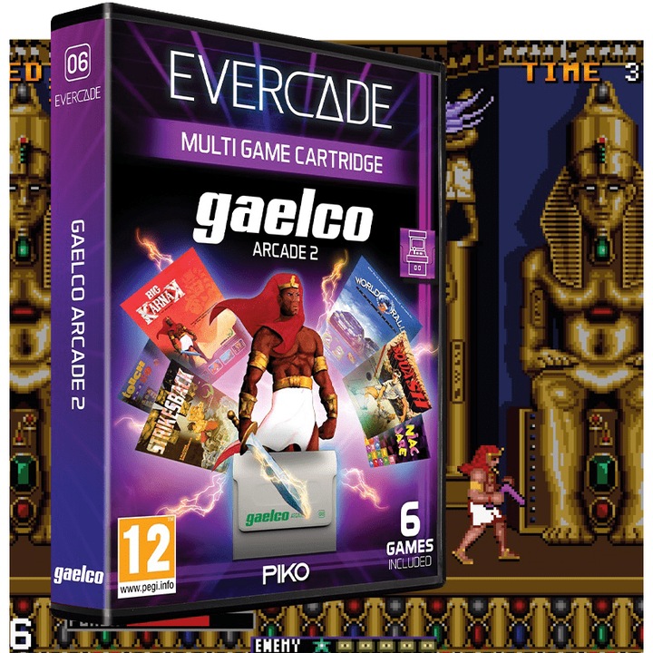 Evercade A6, Gaelco (Piko) Arcade 2, Retro, Multi Game Cartridge