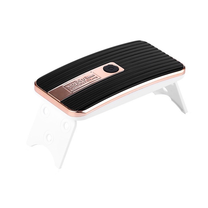 Lampa UV LED Blueque™ Mini, 36W, 12 Led-uri, Portabila, Alimentare USB, Uscare 60 sec, Manichiura, Pedichiura, Negru