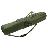 Husa pentru undite si lansete de pescuit Ferocity, 3 compartimente, lungime 150 cm, material rezistent, Verde