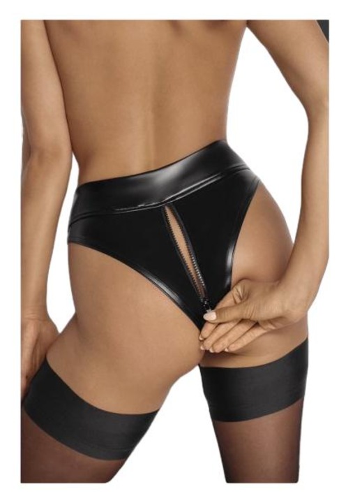 Bugyi cipzárral, Noir Handmade, poliészter/elasztán, fekete, L