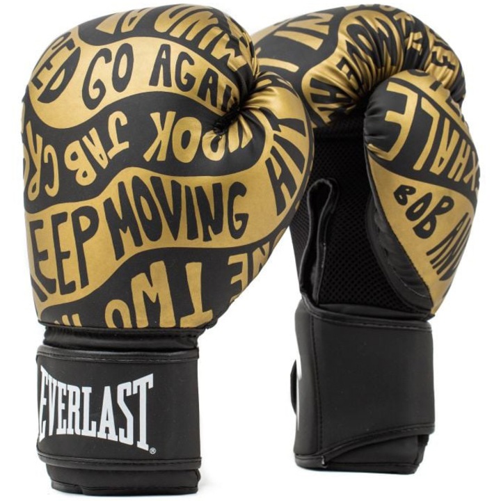 Боксови ръкавици Everlast Spark GL,12 oz, Черен/Златист