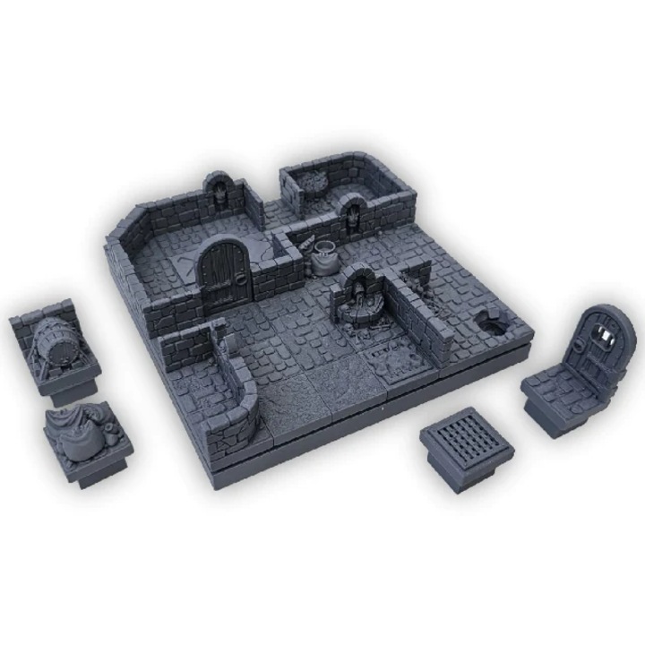 Harta Modulara Pentru D&D, Set Dungeon Blocks, Forgotten Dungeon