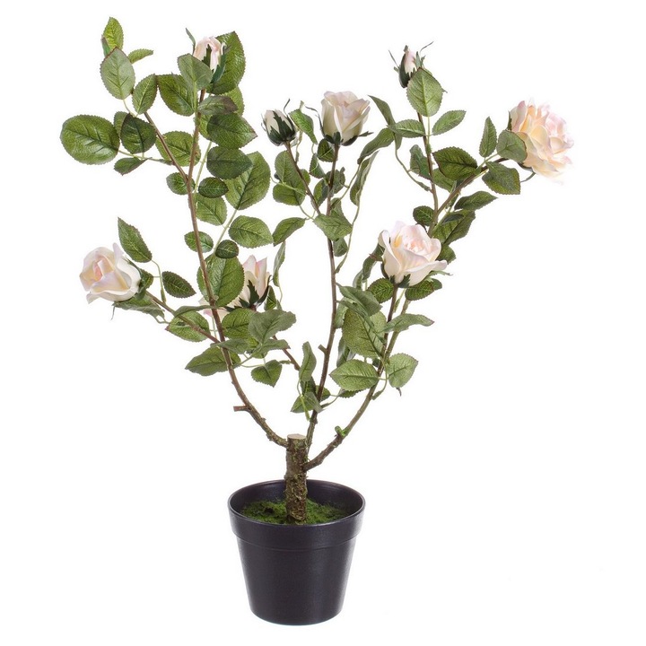 Trandafir artificial roz Isabel 51x39x66 cm