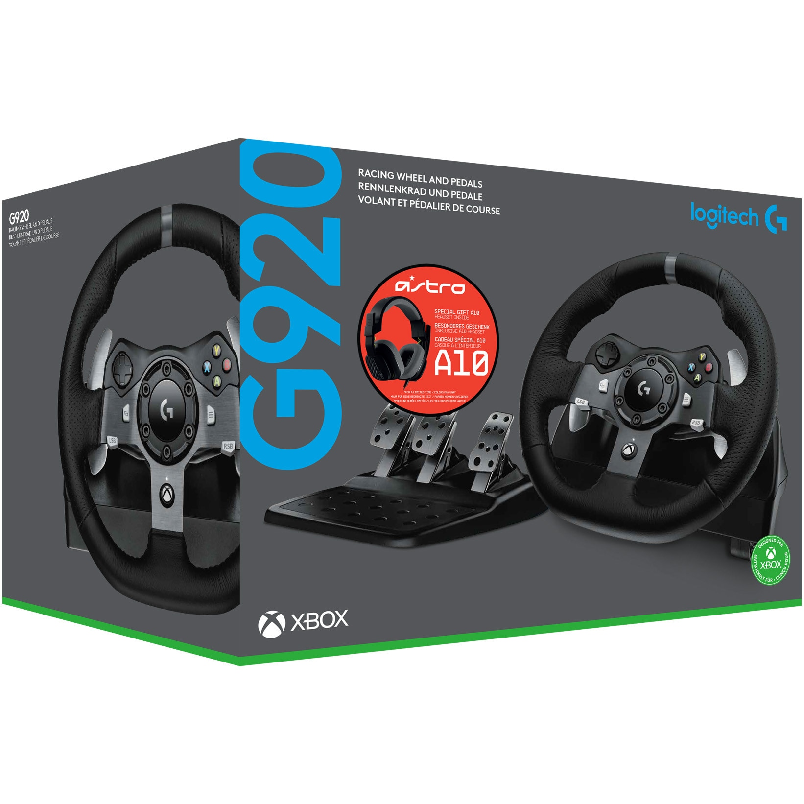 Volan Logitech G920 Driving Force Racing pentru PC, Xbox Series X