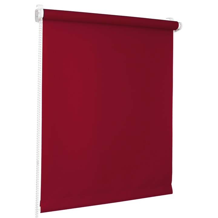 Roleta textila, monocolor, semi-opaca, instalare non-invaziva, rulou midi VIGO, P+R, 105 cm x 150 cm, maroon