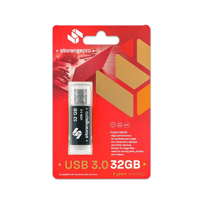 USB memória Storange Pro, 32 GB, fekete