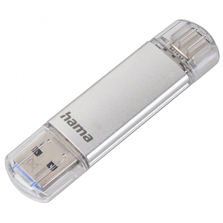 HAMA Flash memória "C-Laeta" Type USB-C 256 GB USB 3.1/USB 3.0, 70Mb/s