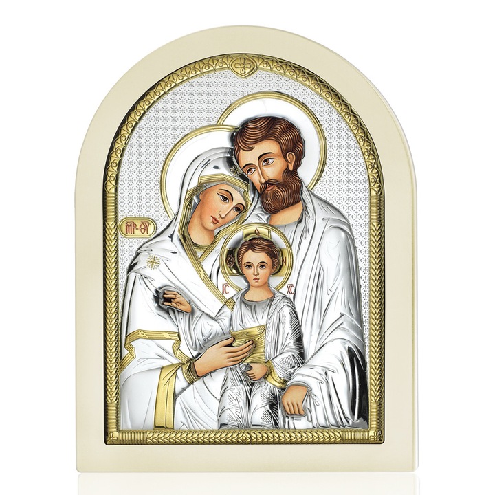 Посребрена икона Светото семейство 21.5x28.5 см