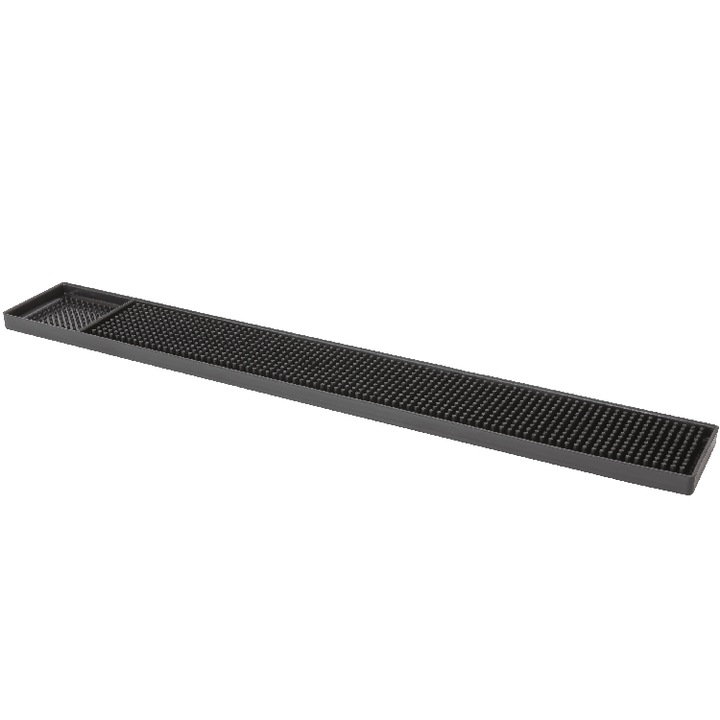 Covoras de Bar Profesional Negru, 60x6cm, din Cauciuc Antiderapant Premium, pentru Protectia Tejghelei, Suport Scurgere Pahare, Preparare Cocktailuri si Ustensile Barmani, Flexibil, Rezistent, Ideal HORECA, Accesoriu Bar Esential, Durabil