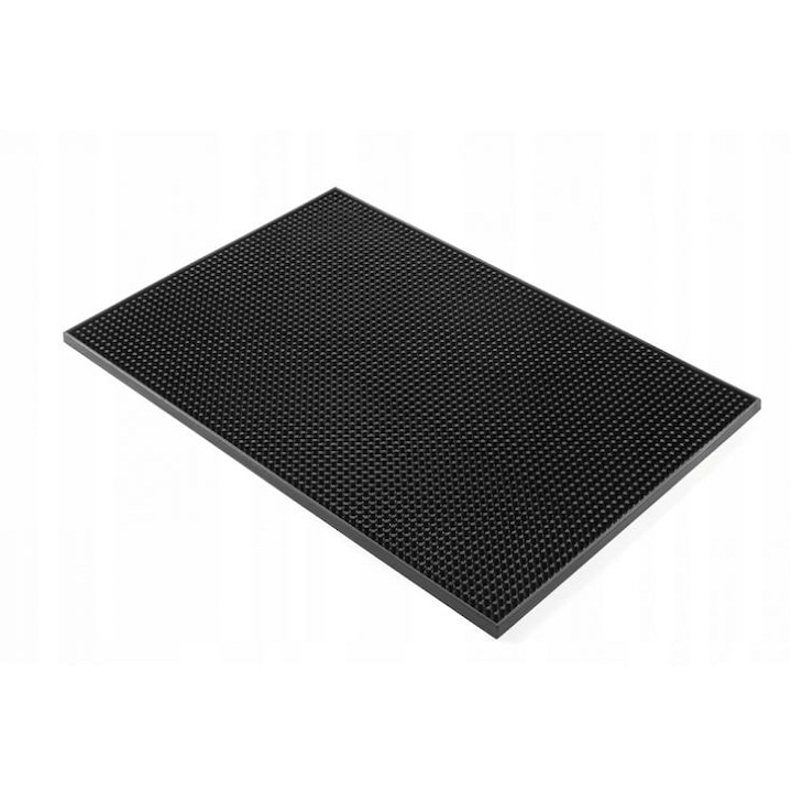 Covoras de bar profesional Hendi, antiderapant si rezistent, din cauciuc premium, pentru protectia blatului si organizarea spatiului de lucru in baruri, ideal preparare cocktailuri si bauturi, ustensile barmani, 30x15 cm