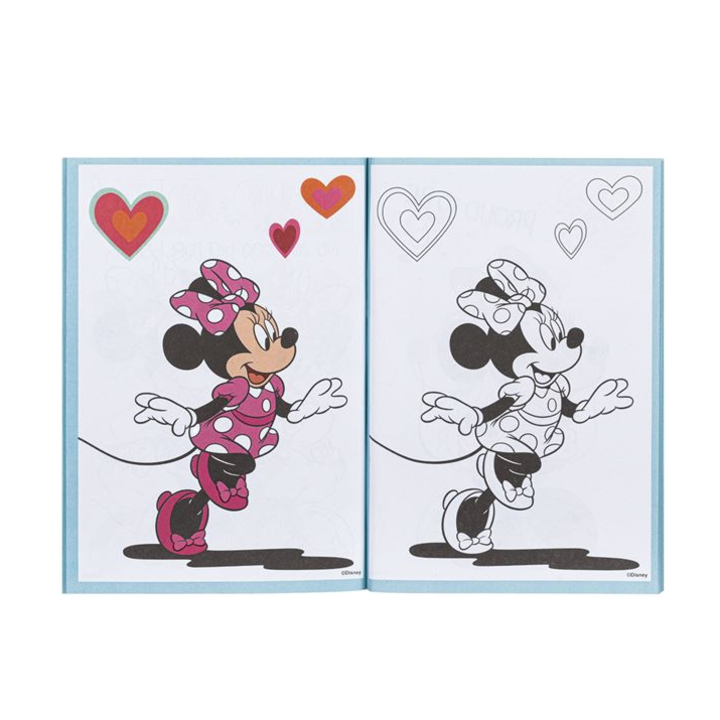 Carte de colorat format A5 cu Minnie, 40 de pagini, Multicolor