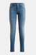 GUESS, Blugi skinny cu aspect decolorat, Albastru deschis, 30