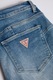 GUESS, Blugi skinny cu aspect decolorat, Albastru deschis, 30