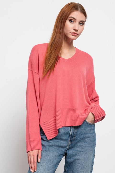 United Colors of Benetton, Gyapjútartalmú pulóver oldalhasítékokkal, Rózsaszín