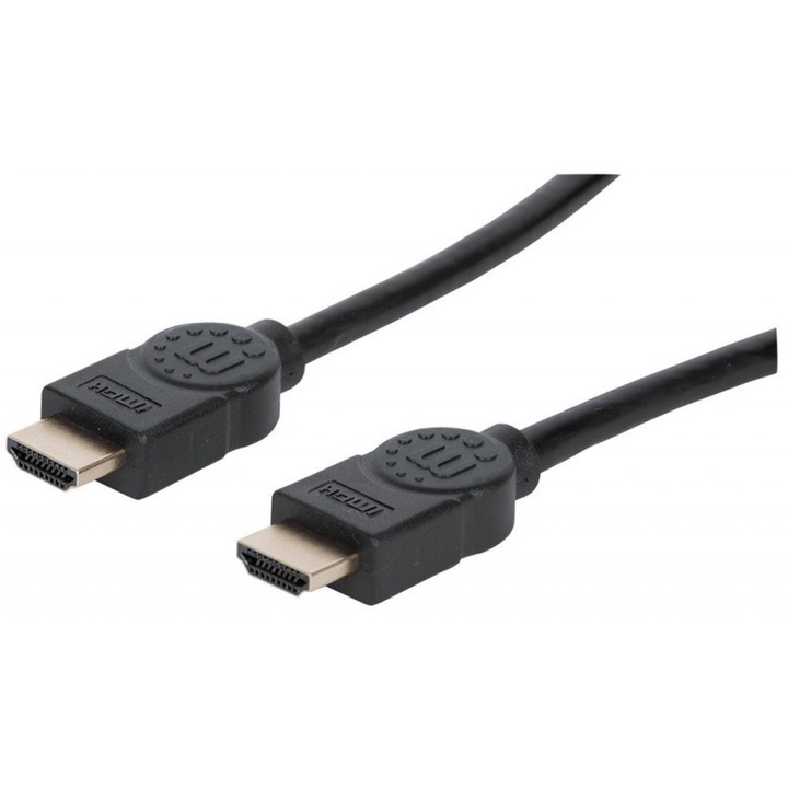 HDMI-kábel, Manhattan, 48 Gb/s, 19 Pin, 2 m, Fekete