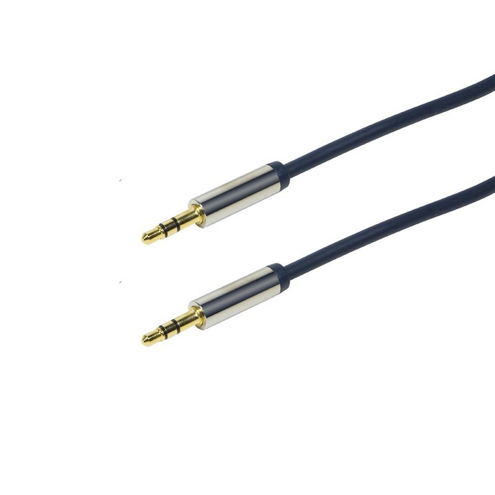 Audio kábel, LogiLink, LOGILINK, MiniJack 3.5 mm, 0.5 m, Fekete