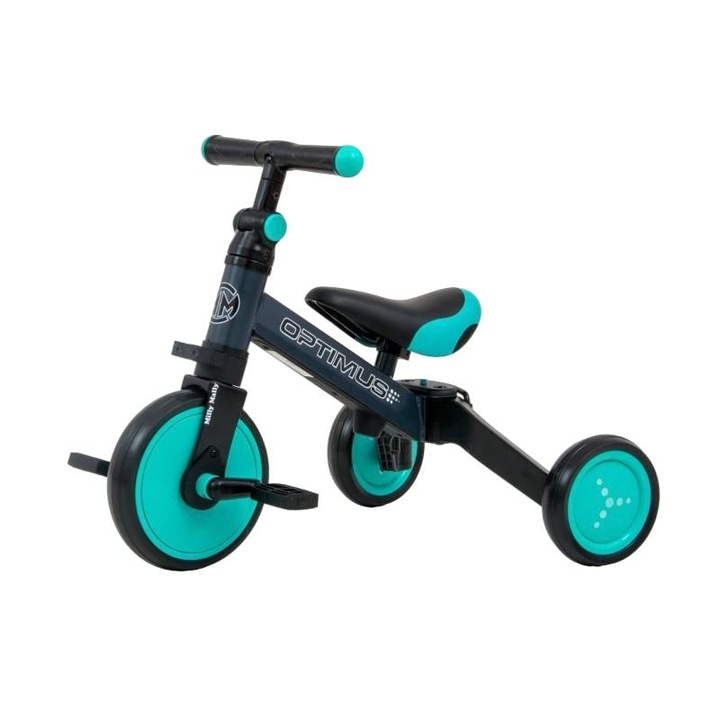 Bicicleta 3in1, Milly Mally, Optimus, Verde menta