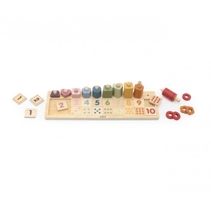 Играчка тип низанка Viga, Дърво, 3 години+, Многоцветен