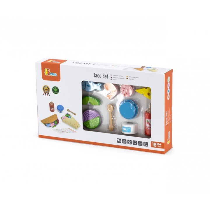 Gyerekjátékkészlet, Viga, Fa, Többszínű