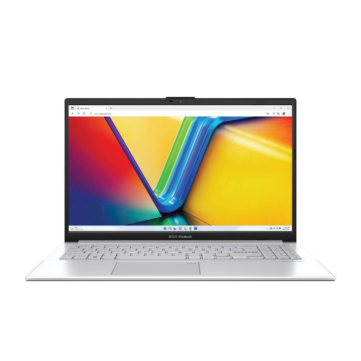 Asus VivoBook Go E1504FA-L1554 15.6" OLED FullHD laptop, AMD Ryzen 5 7520U, 16GB RAM, 512GB SSD, Radeon Graphics, EFI Shell, Magyar billentyűzet, Ezüst