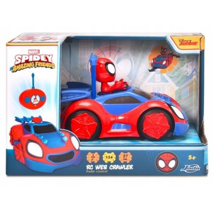 Кола играчка Jada Spidey с дистанционно управление, червено/синьо