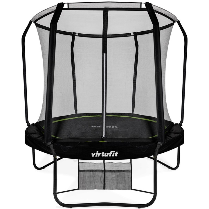 Поставка за обувки Virtufit за батут с две отделения, минимум 4 чифта обувки, черен полиетилен, размер 90 х 45 см