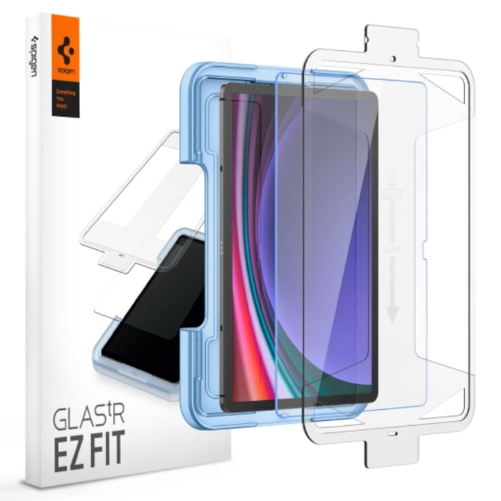 Folie de protectie tableta Spigen, Glas.tR EZ Fit pentru Samsung Galaxy TAB S9+ PLUS 12.4 X810/ X816B