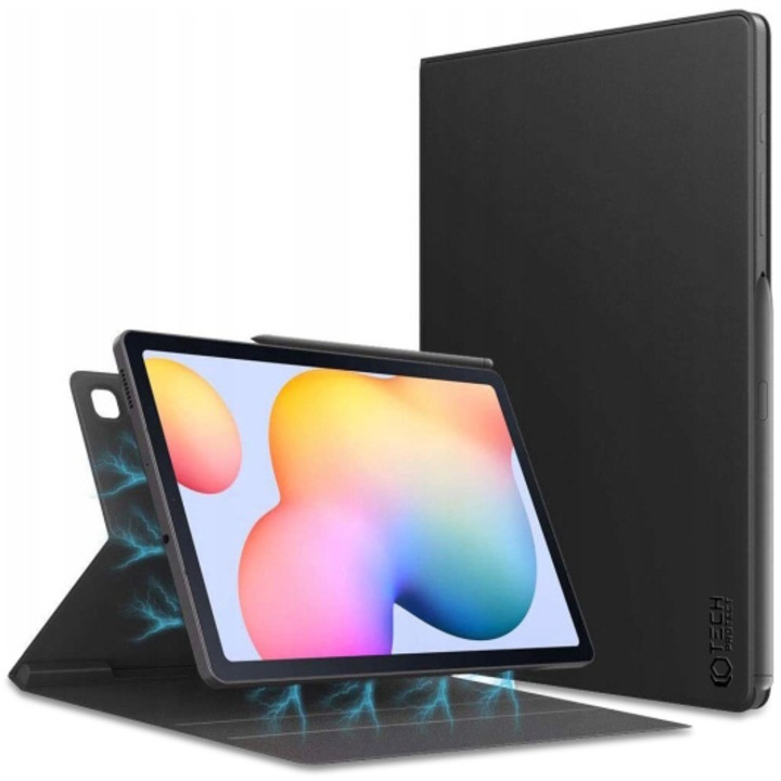 Tech-Protect tablet védőburkolat, mágneses Smartcase Samsung Galaxy TAB S6 LITE 10.4 2020/ 2022 telefonhoz, fekete