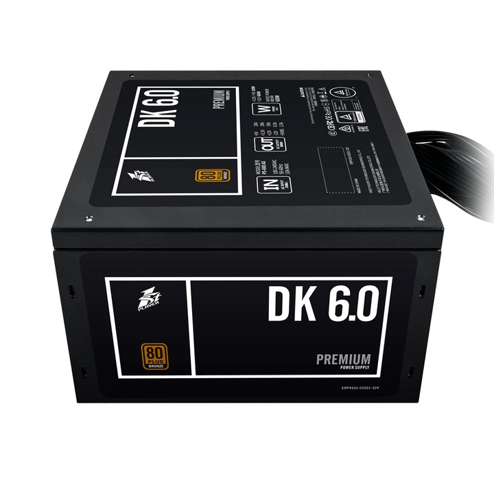 1stPlayer 600 W-os PC-forrás, DK Premium 80 PLUS® Bronze, aktív PFC