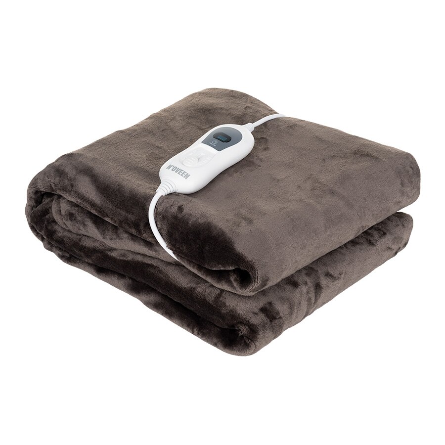 Patura cu incalzire electrica NOVEEN EB640, 160x120cm, 3 trepte de incalzire, consum maxim 120w, oprire automata, maro&bej