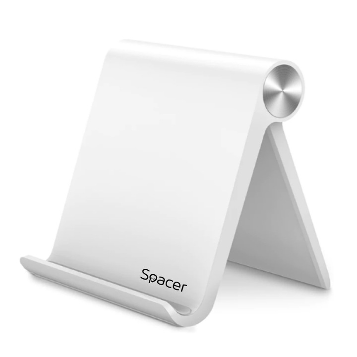 Поставка за телефон, сгъваема, монтаж на бюро, универсален с регулируем ъгъл, размери, "SPDH-FLIP-01-WH"