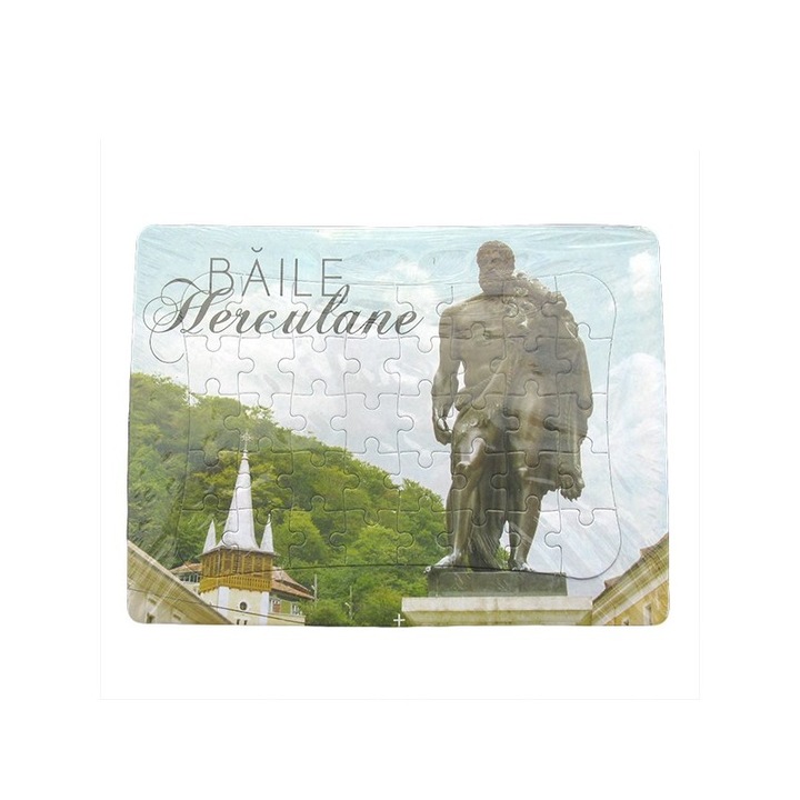 10 db-os műanyag puzzle-készlet Herculaneum fürdővel, 28x21cm, 40 db, többszínű