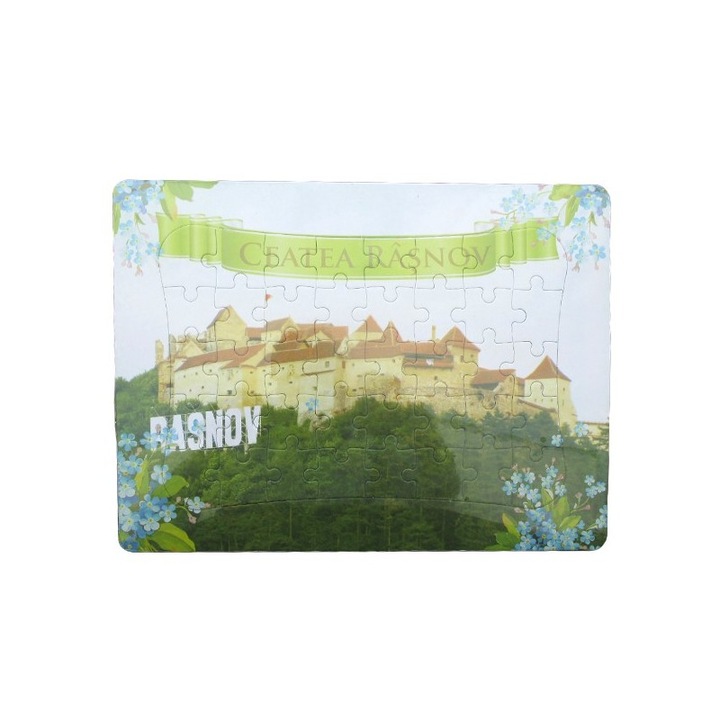 10 db-os műanyag puzzle Brassóval, 28x21cm, 40 db, Többszínű