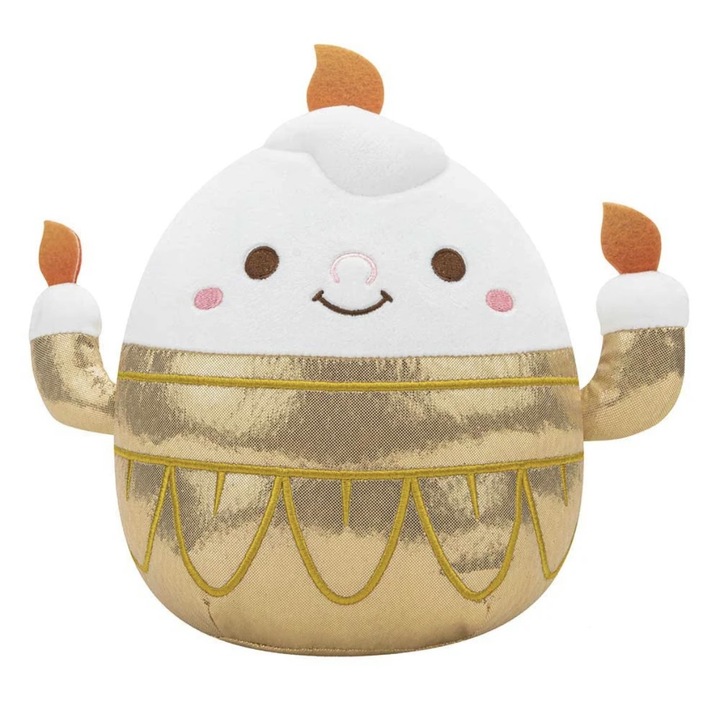 Плюшена играчка Squishmallows колекция Disney Красавицата и звяра Люмиер 25 см бяло/златно