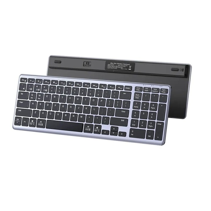 Tastatura si mouse fara fir cu aspect maghiar, Trust 24382 Tecla-2, Negru